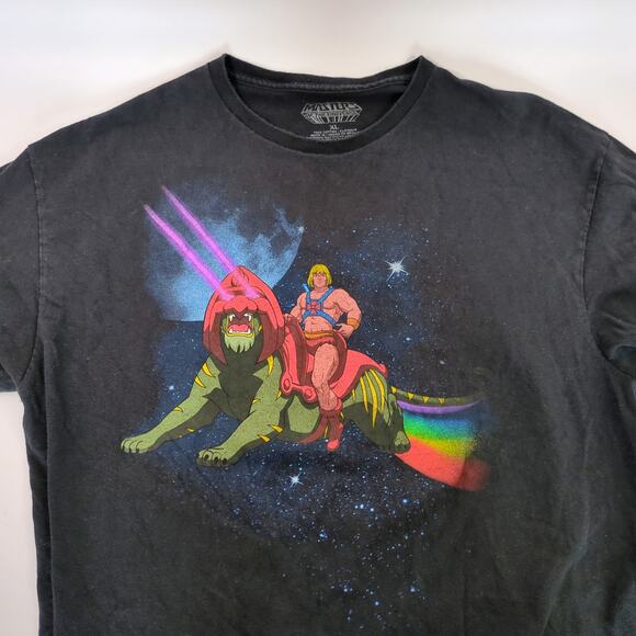 He-Man Masters Of The Universe Black T-Shirt Mens XL 100% Cotton - Picture 2 of 4